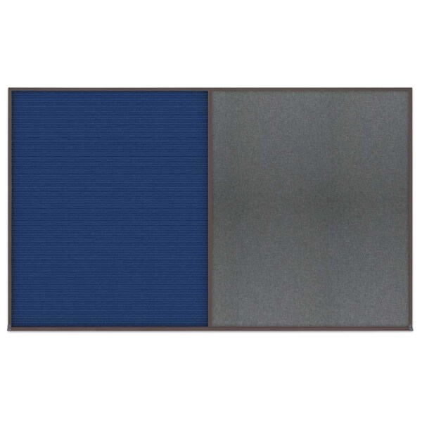 Triple Door Radius Corkboard, 72"x36", Hea, UV7015RC-SATIN-BUFF